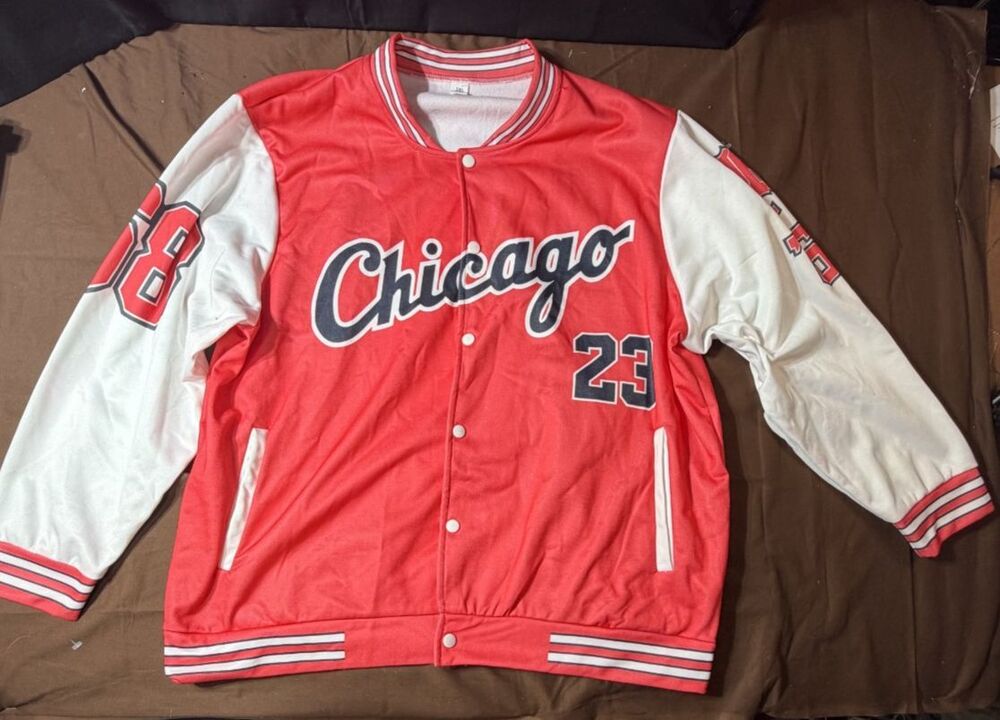 Michael Jordan Chicago Bulls #23 Letterman Jacket 3XL Basketball